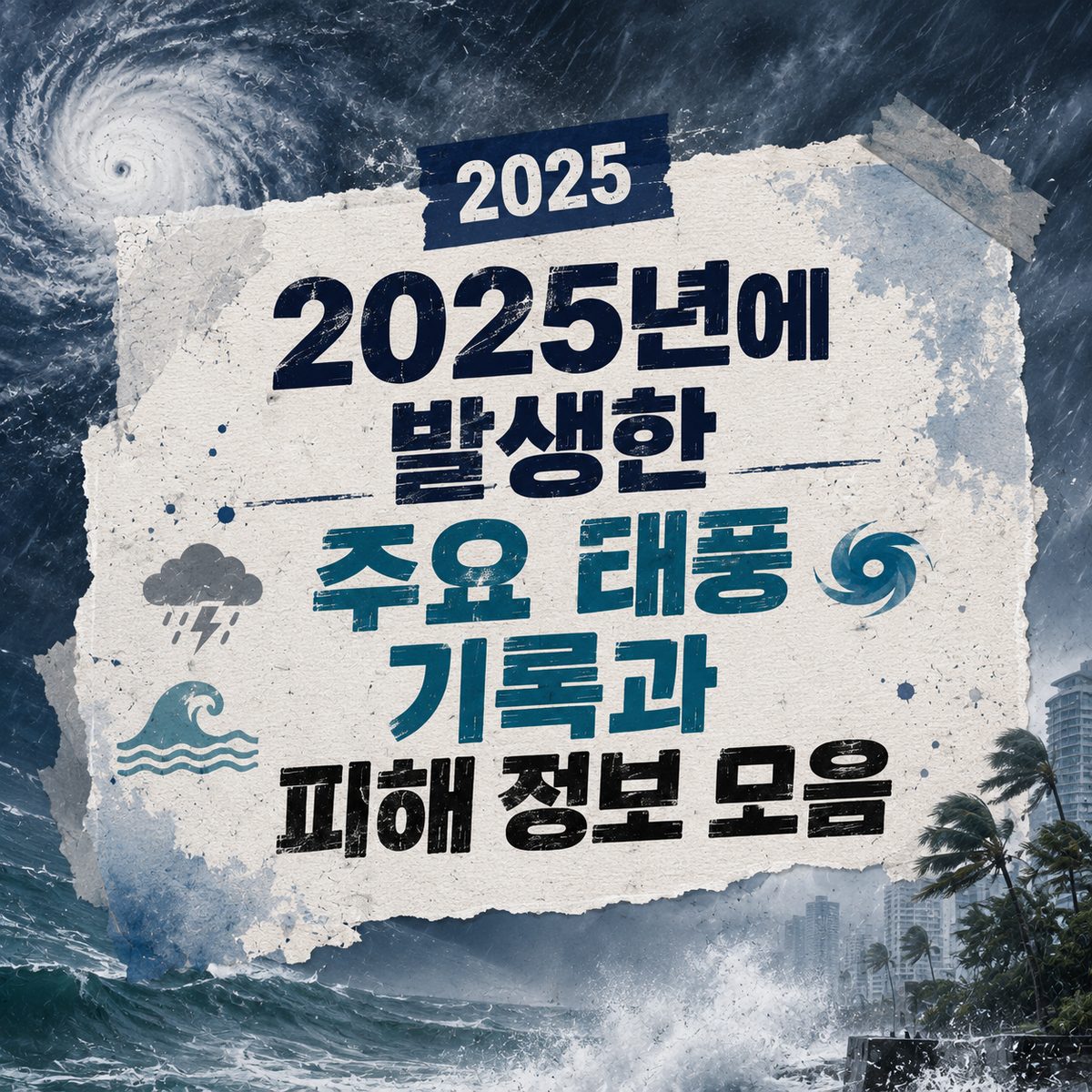 2025년에 발생한 주요 태풍 기록과 피해 정보 모음