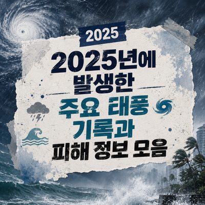2025년에 발생한 주요 태풍 기록과 피해 정보 모음