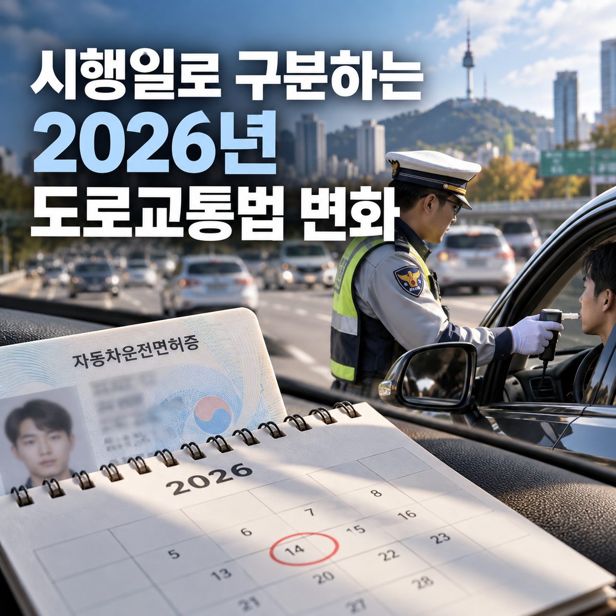 2026年の道路交通法改正の施行日別の見分け方