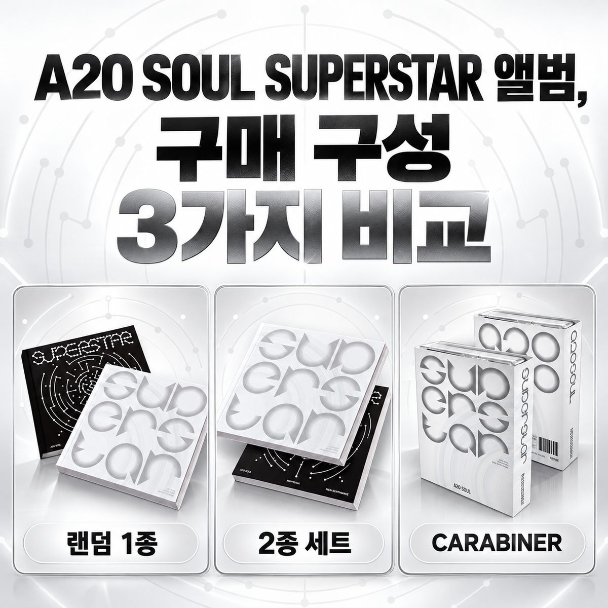 A2O SOUL SUPERSTAR 앨범, 구매 구성 3가지 비교