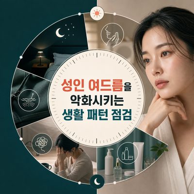 성인 여드름을 악화시키는 생활 패턴 점검