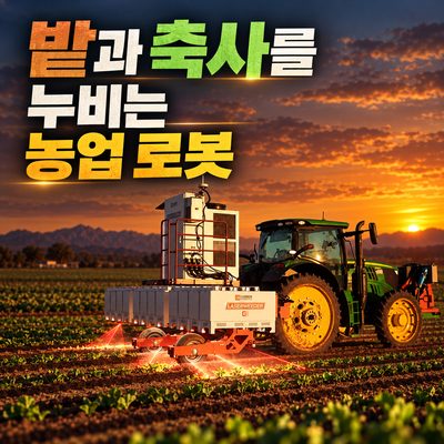밭과 축사를 누비는 농업 로봇