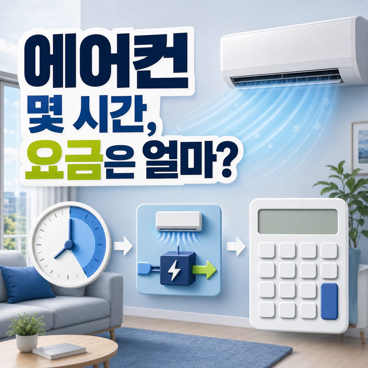 에어컨을 몇 시간 켜면 전기요금이 얼마나 늘어날까