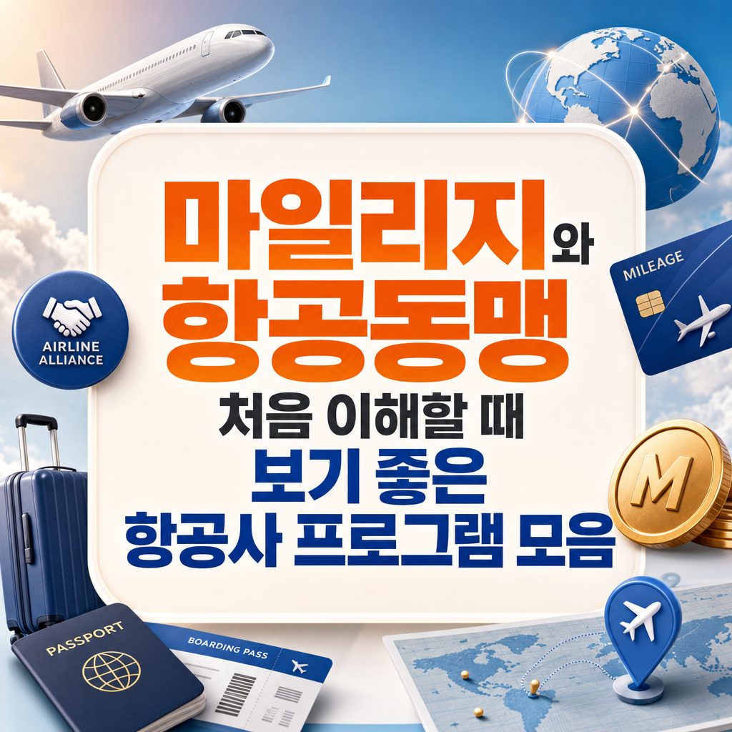 마일리지와 항공동맹 처음 이해할 때 보기 좋은 항공사 프로그램 모음