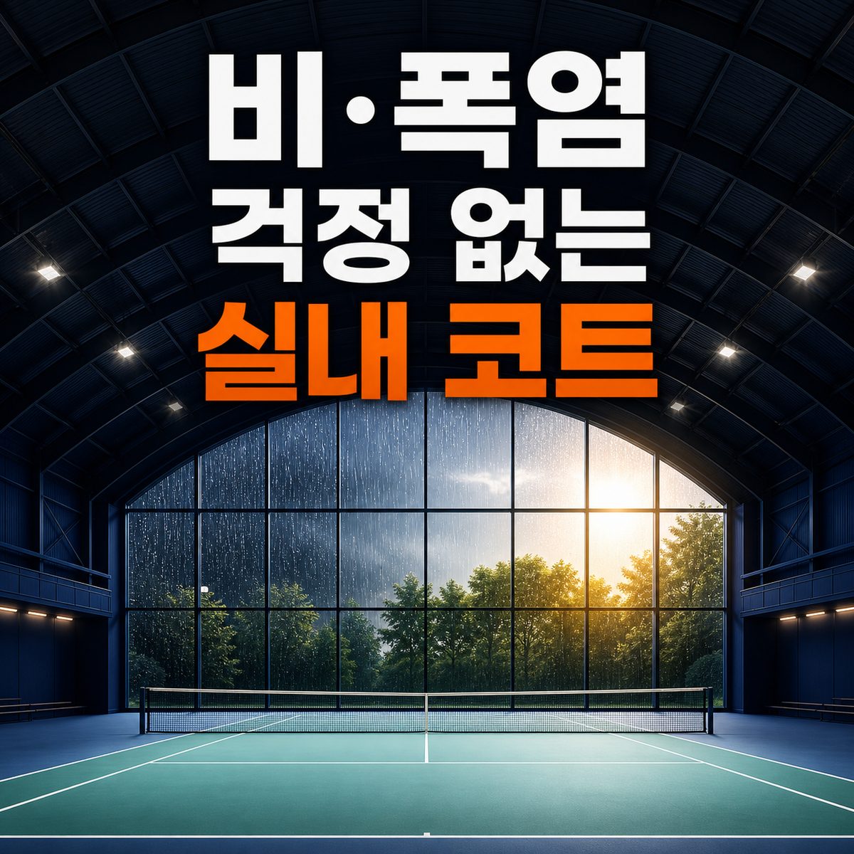 날씨 변수를 줄이는 실내·전천후 테니스장