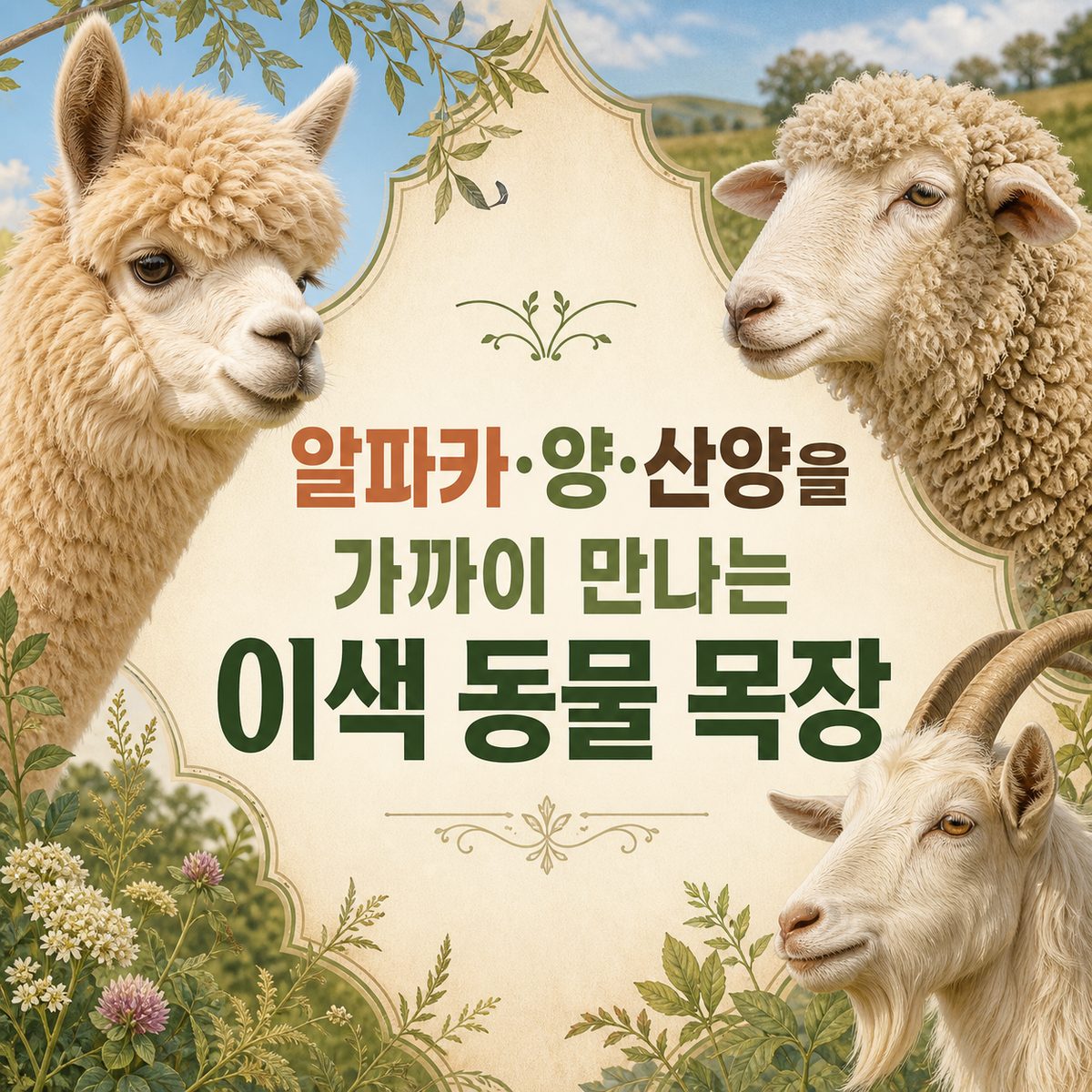 알파카·양·산양을 가까이 만나는 이색 동물 목장