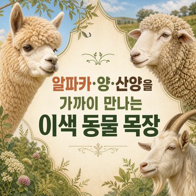 알파카·양·산양을 가까이 만나는 이색 동물 목장