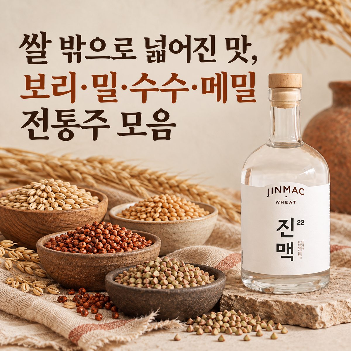 쌀 밖으로 넓어진 맛, 보리·밀·수수·메밀 전통주 모음