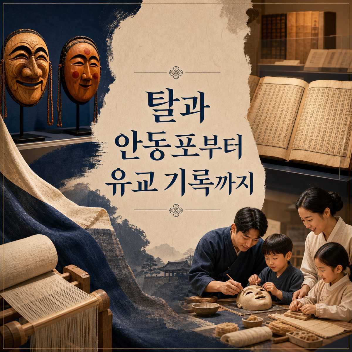 탈과 안동포부터 유교 기록까지 안동 박물관·공예 체험