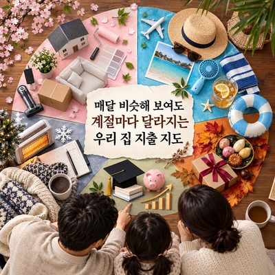 매달 비슷해 보여도 계절마다 달라지는 우리 집 지출 지도