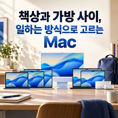 책상과 가방 사이, 일하는 방식으로 고르는 Mac
