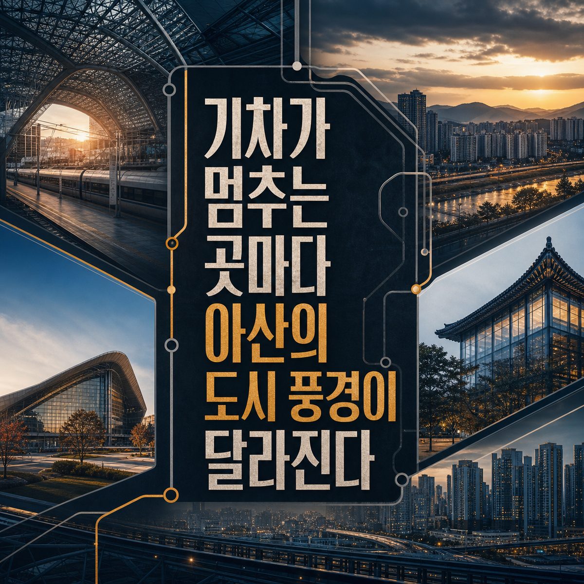 기차가 멈추는 곳마다 아산의 도시 풍경이 달라진다