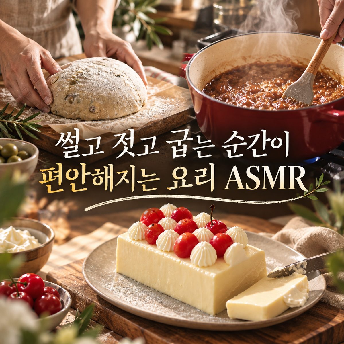 썰고 젓고 굽는 순간이 편안해지는 요리 ASMR