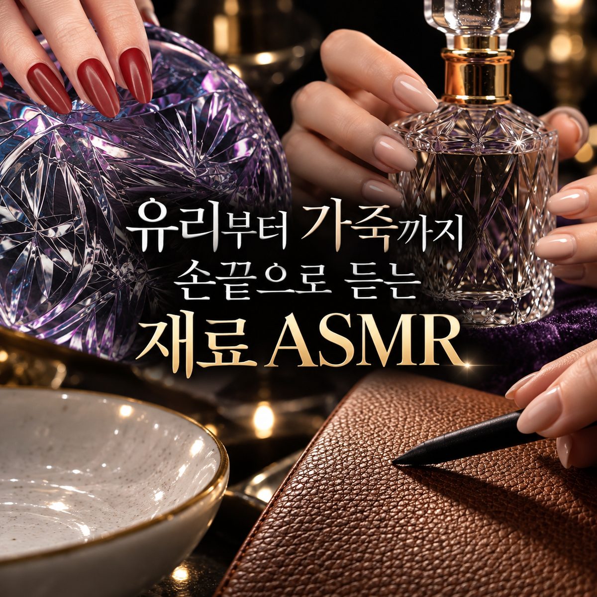 유리부터 가죽까지 손끝으로 듣는 재료 ASMR