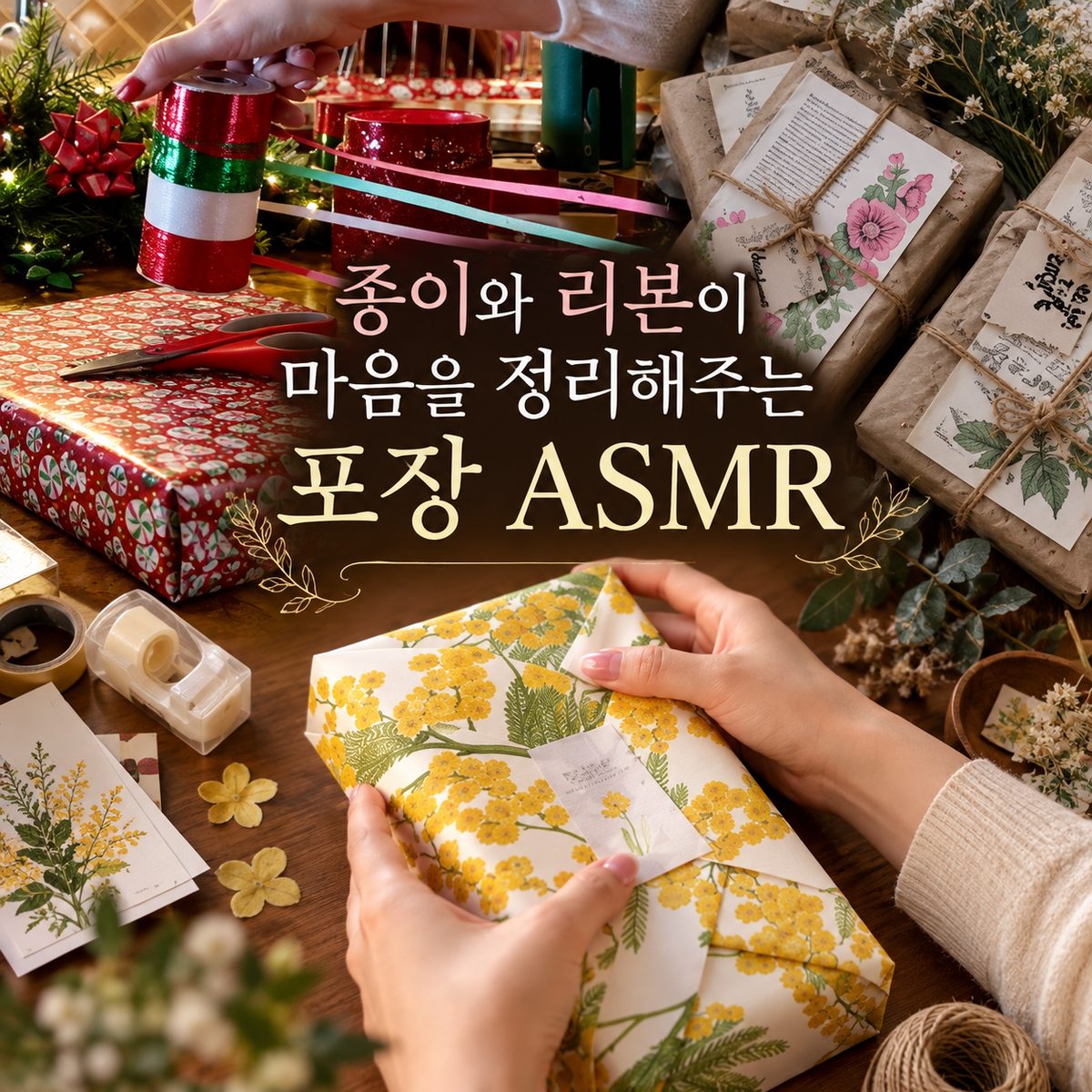 紙とリボンが心を整えるラッピングASMR