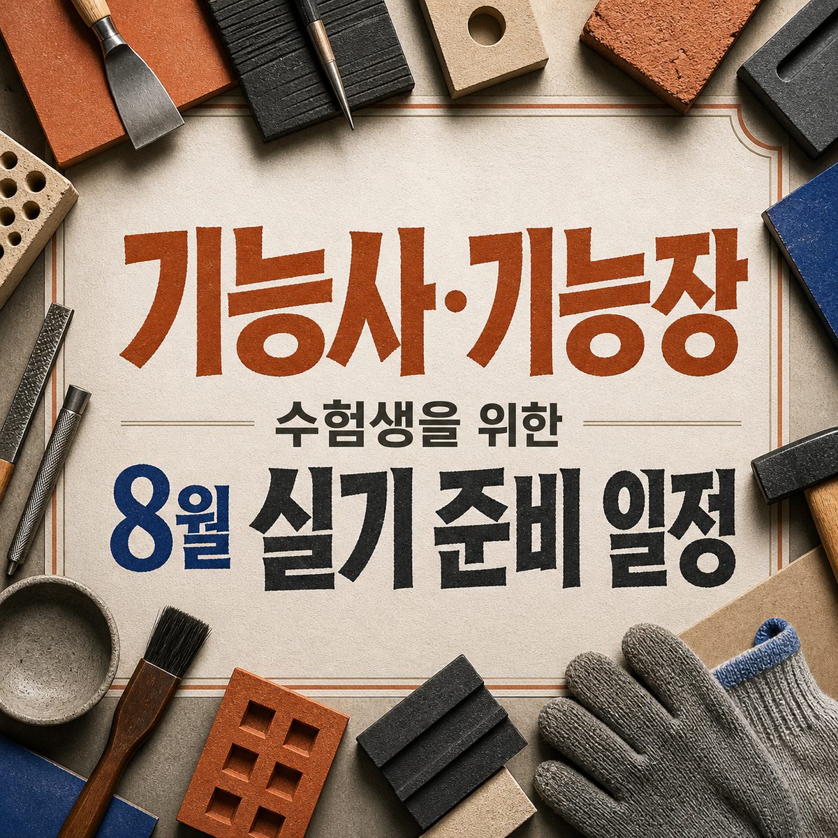 기능사·기능장 수험생을 위한 8월 실기 준비 일정