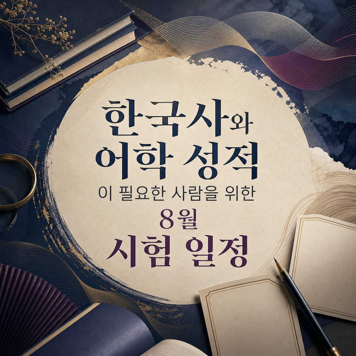 한국사와 어학 성적이 필요한 사람을 위한 8월 시험 일정