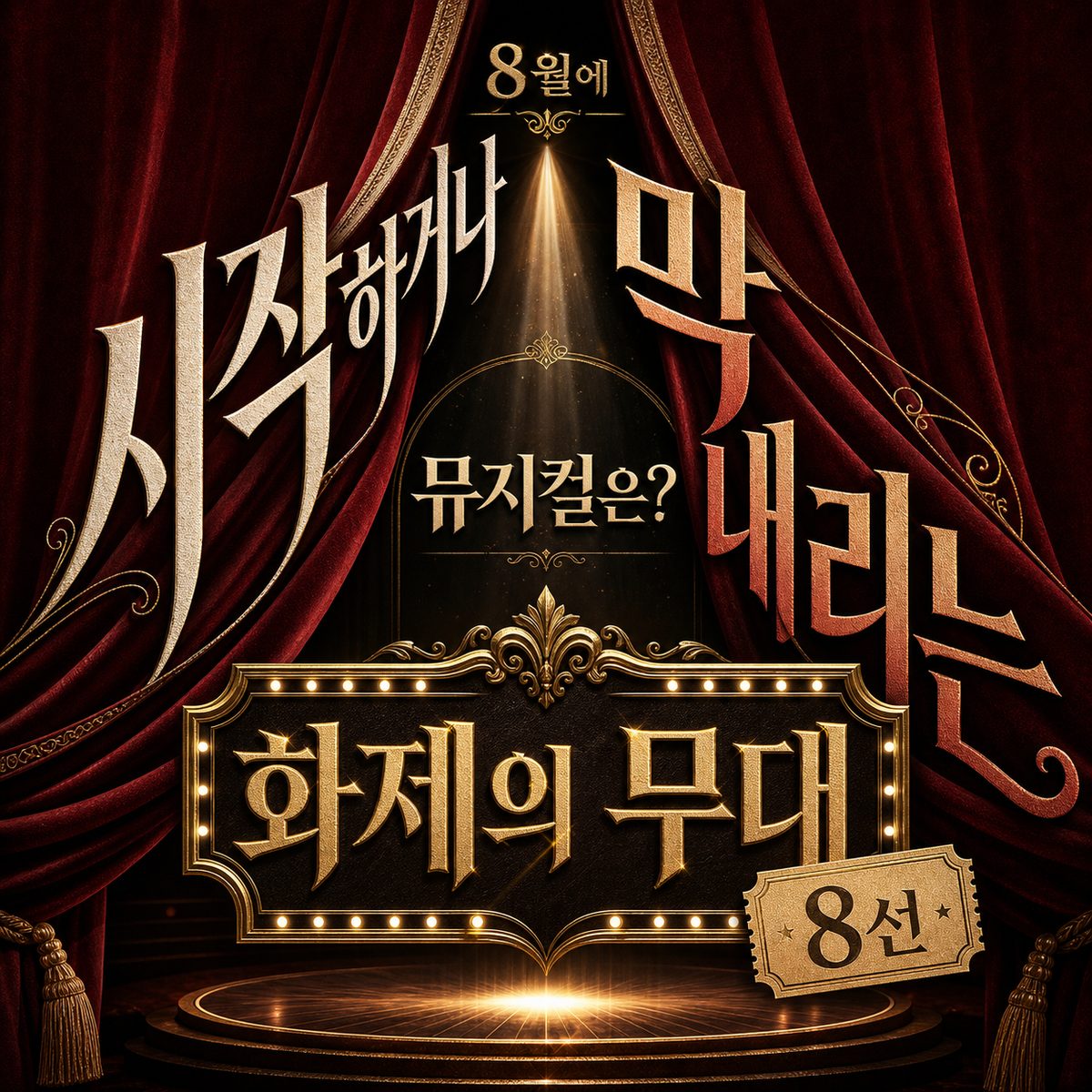 8월에 시작하거나 막 내리는 뮤지컬은? 화제의 무대 8선