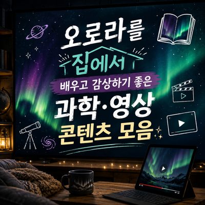 오로라를 집에서 배우고 감상하기 좋은 과학·영상 콘텐츠 모음