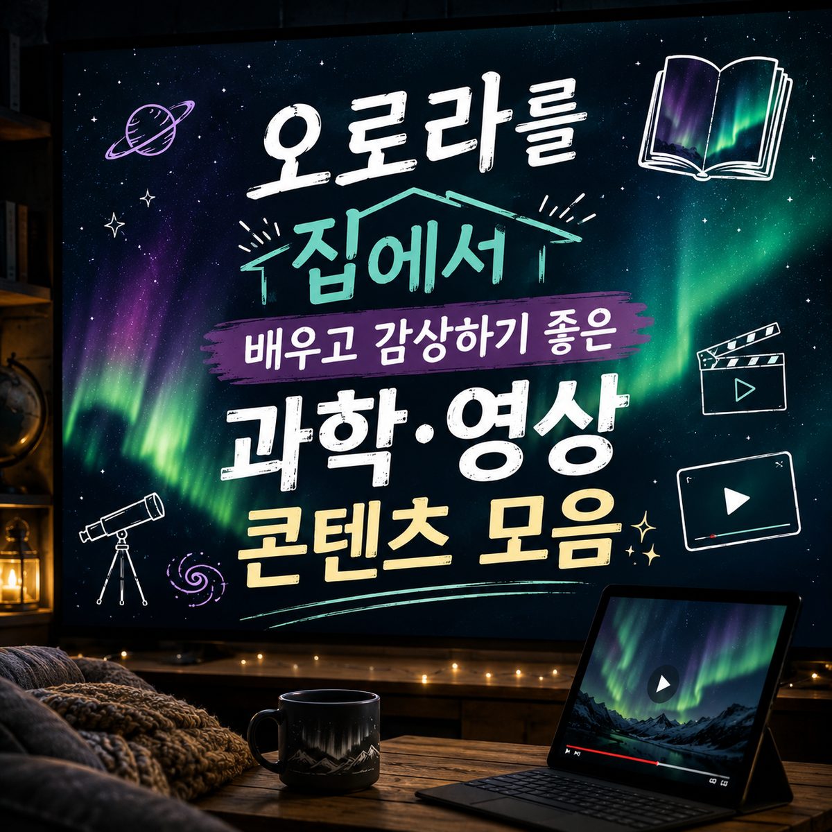 오로라를 집에서 배우고 감상하기 좋은 과학·영상 콘텐츠 모음