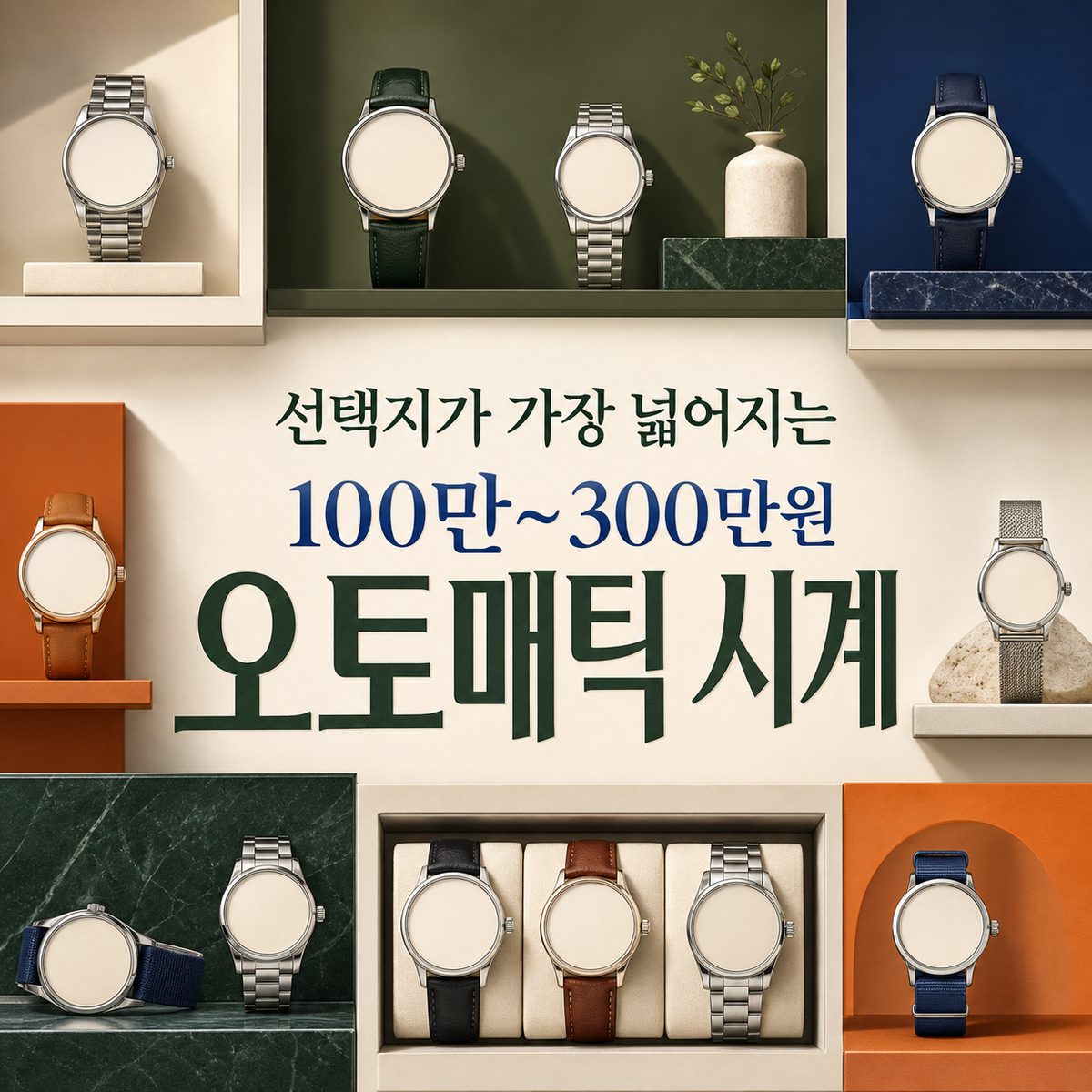 선택지가 가장 넓어지는 100만~300만원 오토매틱 시계
