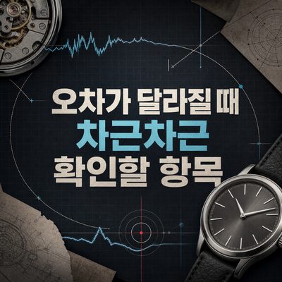 오차가 달라질 때 차근차근 확인할 항목
