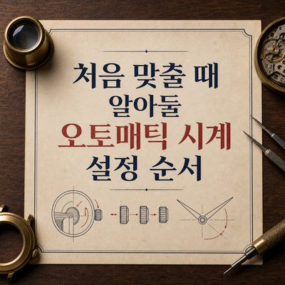 처음 맞출 때 알아둘 오토매틱 시계 설정 순서
