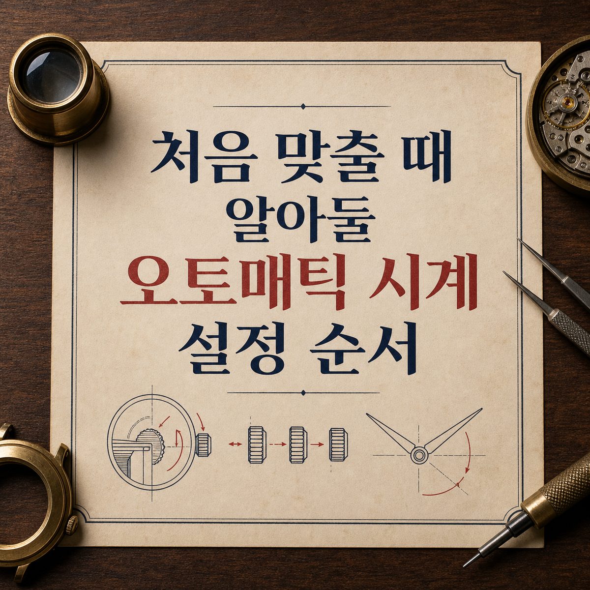 처음 맞출 때 알아둘 오토매틱 시계 설정 순서