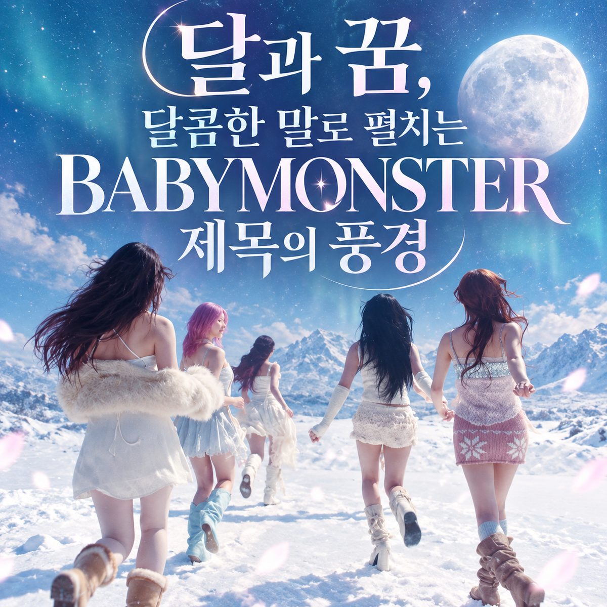 달과 꿈, 달콤한 말로 펼치는 BABYMONSTER 제목의 풍경