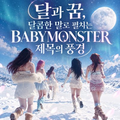 달과 꿈, 달콤한 말로 펼치는 BABYMONSTER 제목의 풍경