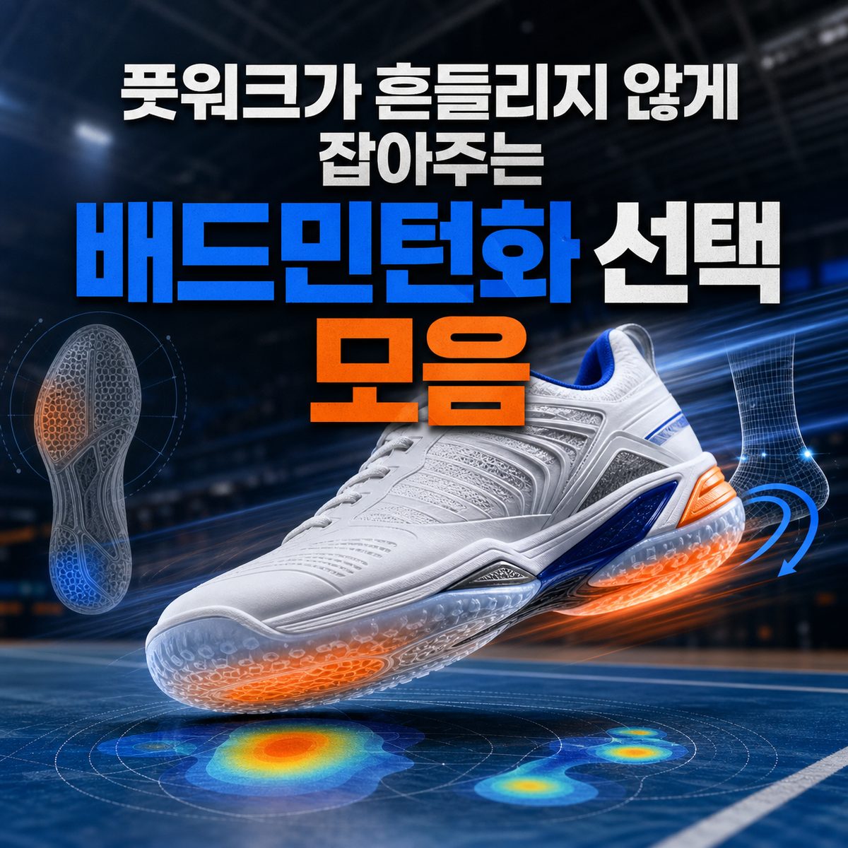 풋워크가 흔들리지 않게 잡아주는 배드민턴화 선택 모음