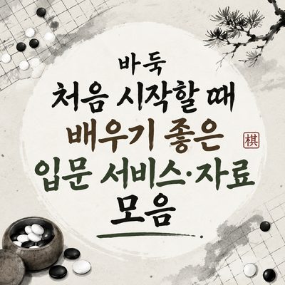 바둑 처음 시작할 때 배우기 좋은 입문 서비스·자료 모음