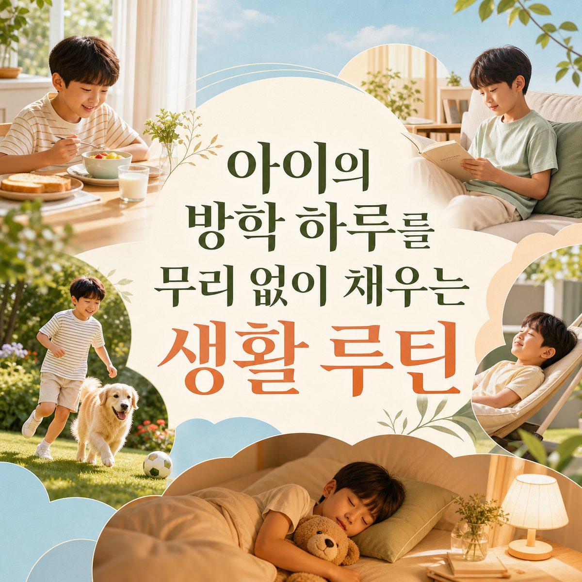아이의 방학 하루를 무리 없이 채우는 생활 루틴