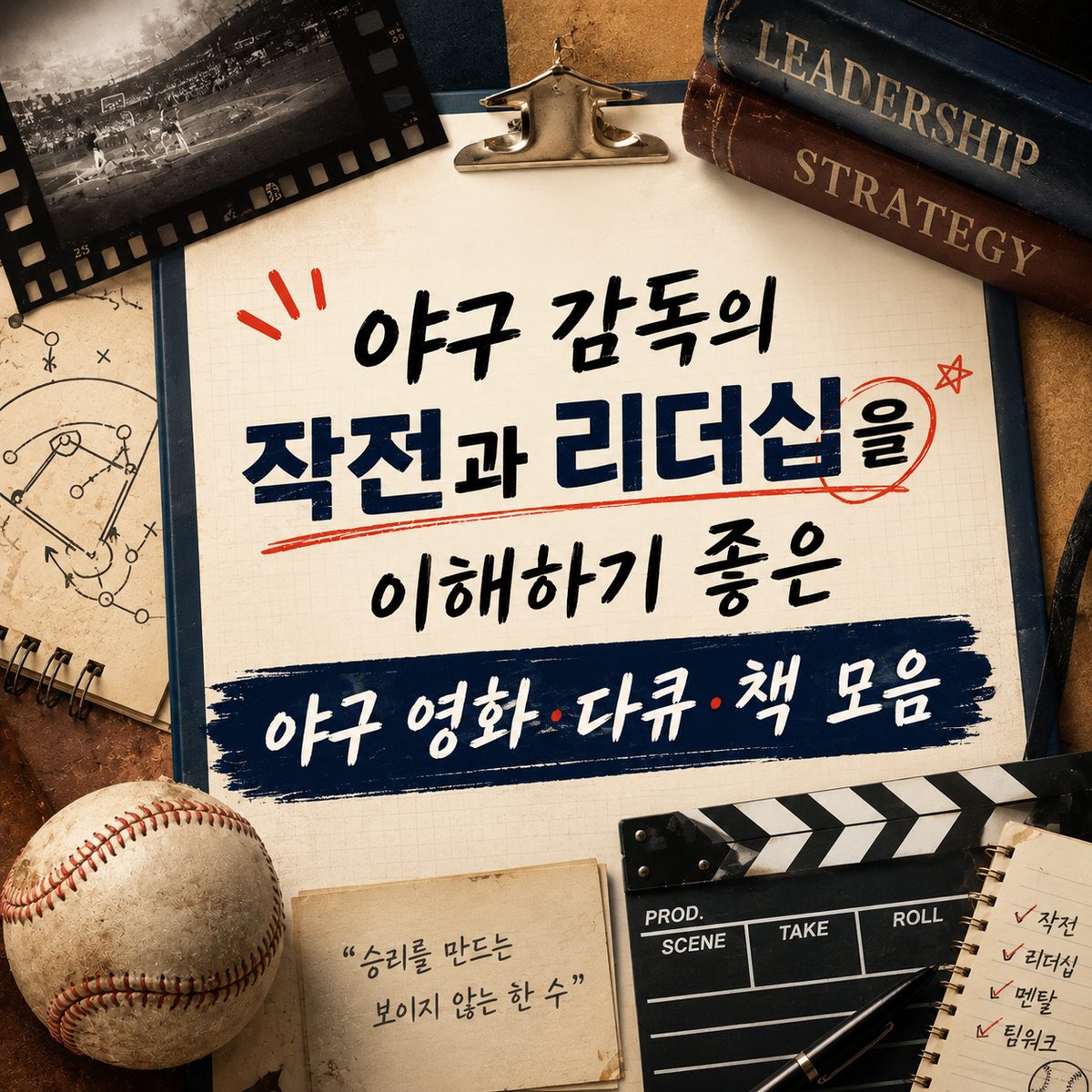 야구 감독의 작전과 리더십을 이해하기 좋은 야구 영화·다큐·책 모음