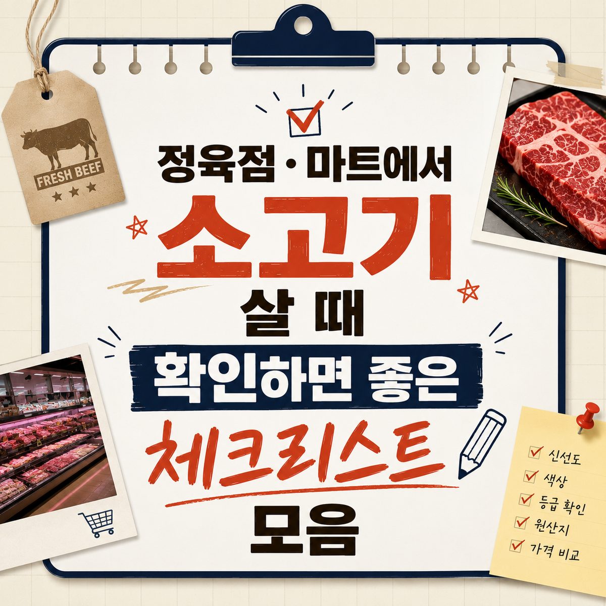 정육점·마트에서 소고기 살 때 확인하면 좋은 체크리스트 모음