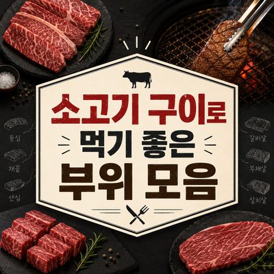 소고기 구이로 먹기 좋은 부위 모음
