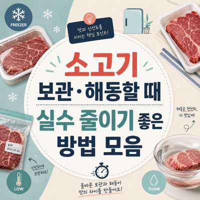 소고기 보관·해동할 때 실수 줄이기 좋은 방법 모음