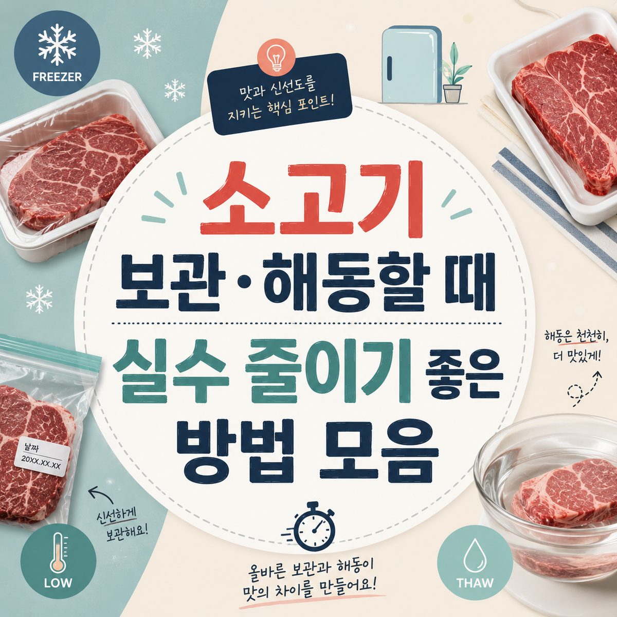 소고기 보관·해동할 때 실수 줄이기 좋은 방법 모음