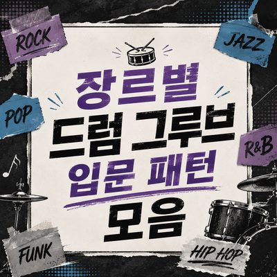 장르별 드럼 그루브 입문 패턴 모음