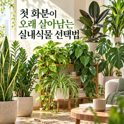 첫 화분이 오래 살아남는 실내식물 선택법