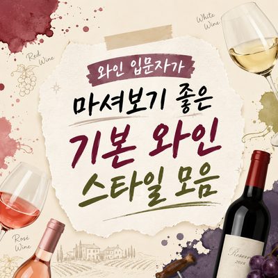 와인 입문자가 마셔보기 좋은 기본 와인 스타일 모음