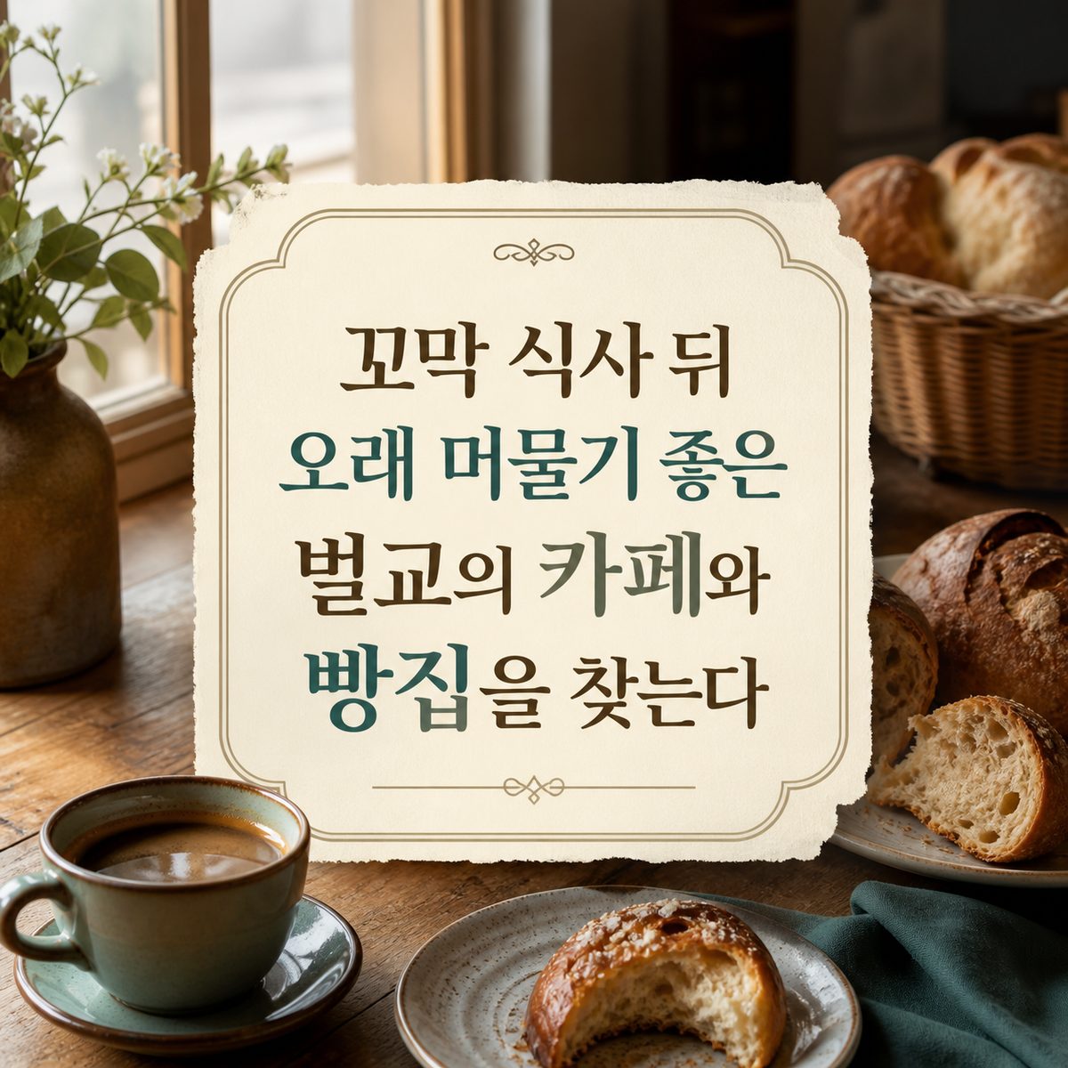 コマクの食事の後に長く滞在するのにぴったりの（벌교）ベルキョのカフェとパン屋を探す