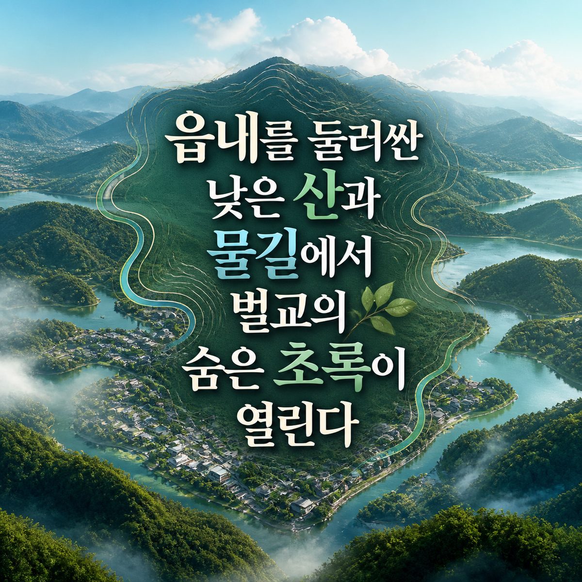 The Hidden Greens of Beolgyo Bloom Around the Low Mountains and Waterways Surrounding the Town