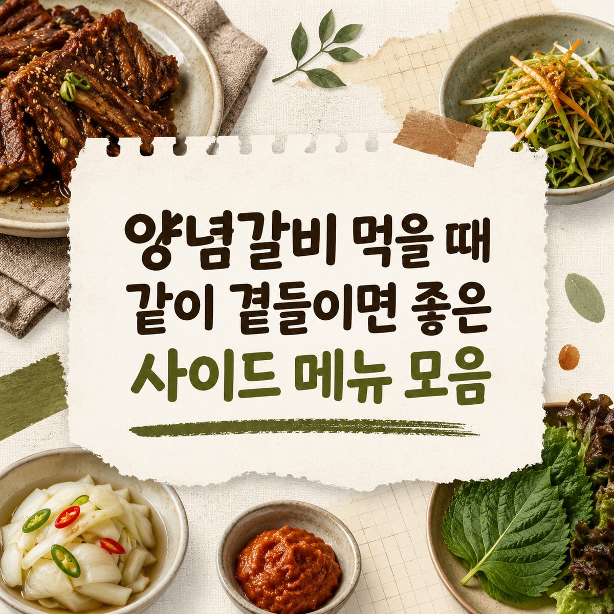 양념갈비 먹을 때 같이 곁들이면 좋은 사이드 메뉴 모음
