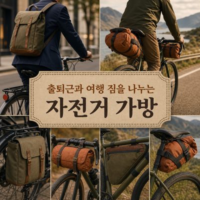 출퇴근과 여행 짐을 나누는 자전거 가방