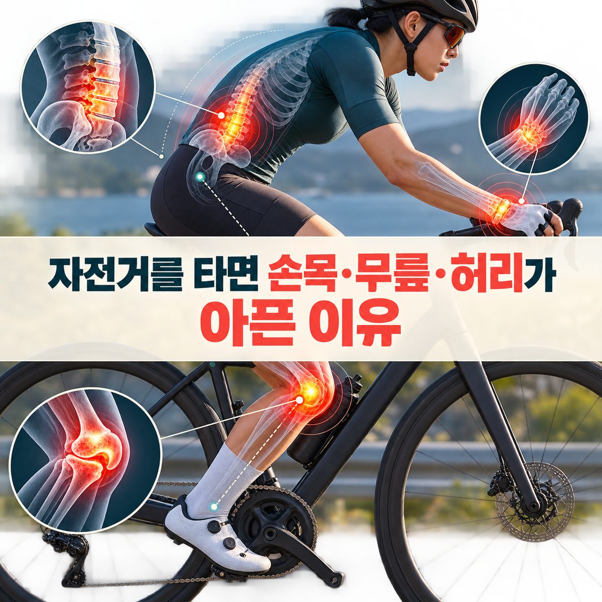 자전거를 타면 손목·무릎·허리가 아픈 이유