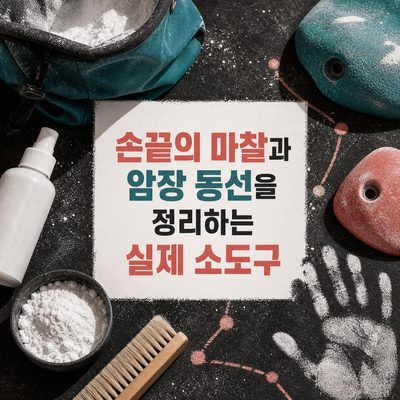 손끝의 마찰과 암장 동선을 정리하는 실제 소도구