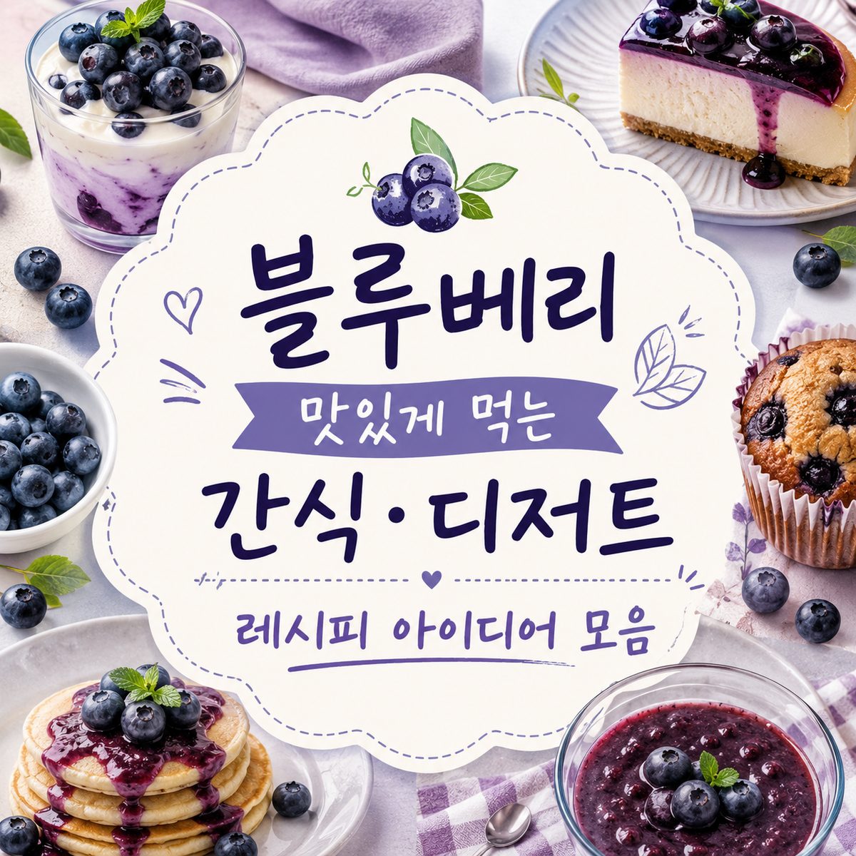 블루베리 맛있게 먹는 간식·디저트 레시피 아이디어 모음