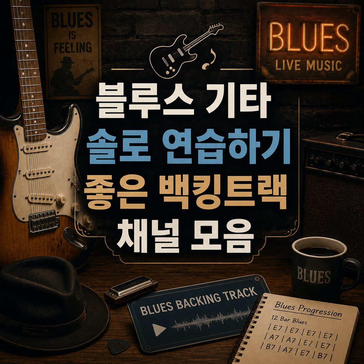 블루스 기타 솔로 연습하기 좋은 백킹트랙 채널 모음