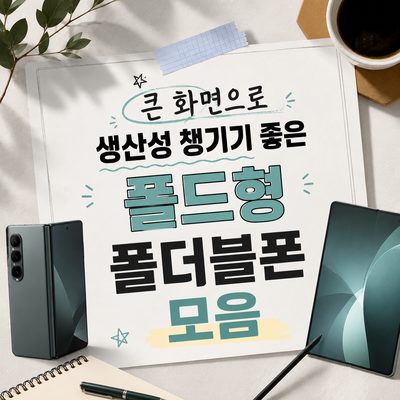 큰 화면으로 생산성 챙기기 좋은 폴드형 폴더블폰 모음